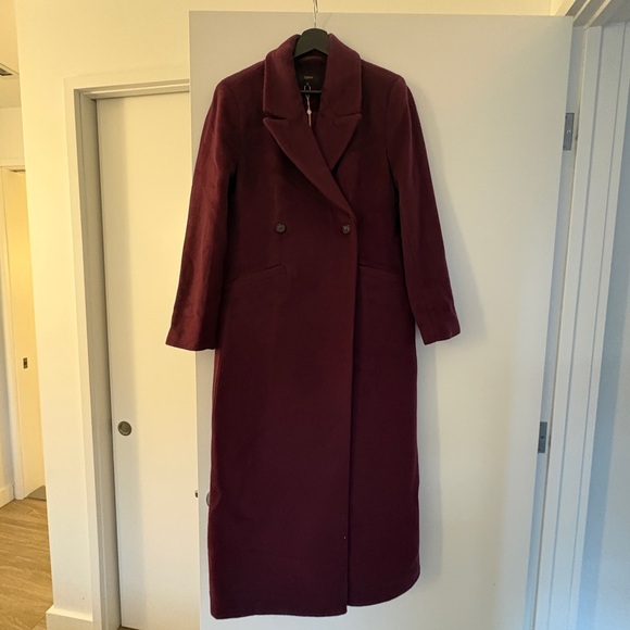 Quince Jackets & Blazers - Quince Deep Burgundy Wool Coat